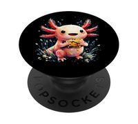 Axolotl Salpicadura Colorido Come Vivaz PopSockets PopGrip Adhesivo