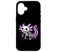 Axolotl Skeleton Drip Halloween Costume Kids Spooky Season Carcasa para iPhone 16
