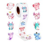 Axolotl Stickers Set - Cute Cartoon Decals For Phone Laptop Bottle | Vinyl Adhesive Material With Waterproof Coating, 8 Designs Scrapbook Decoration For School Party Use