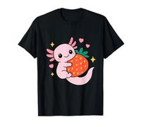 Axolotl Strawberry Cute Kawaii Axolotl Girls Teens Camiseta