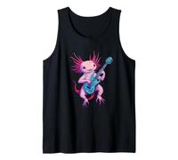 Axolotl Tocar Guitarra | Rock Star | Axolotl Rock Music Camiseta sin Mangas