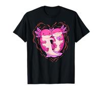 Axolotl Tomados De La Mano Parejas Amor Corazón Arte Diseño Camiseta