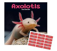Axolotls Calendario 2026 con pegatinas organizativas GRATIS