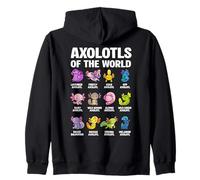 Axolotls of The World Anime japonés Kawaii Pet Axolotls Sudadera con Capucha