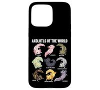 Axolotls of The World Axolotl Morphs Chart Arte Educativo Carcasa para iPhone 15 Pro MAX