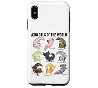 Axolotls of The World Axolotl Morphs Chart Arte Educativo Carcasa para iPhone XS MAX