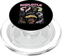Axolotls of The World Axolotl Morphs Chart para niños, niñas y niños PopSockets PopGrip para MagSafe