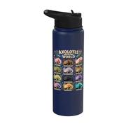 Axolotls of The World Funny axolotl Stainless Steel Insulated Water Bottle