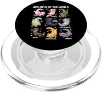 Axolotls of The World Kawaii Axolotl Morphs Chart para niños y niñas PopSockets PopGrip para MagSafe