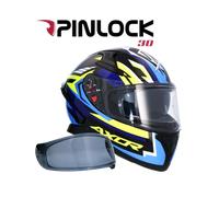 Axor Apex Streak negro y azul con visor+pantalla negra y pinlock regalo - Color: AZUL, Talla: Talla XS