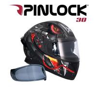 Axor Apex Venomous negro mate gris visor+pantalla negra y pinlock regalo - Color: NEGRO, Talla: Talla L