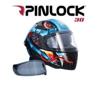 Axor Apex Venomous negro y azul con visor+pantalla negra y pinlock regalo - Color: AZUL, Talla: Talla M