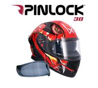 Axor Apex VENOMOUS rojo con visor+pantalla negra y pinlock regalo - Color: NEGRO, Talla: Talla XS