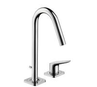 hansgrohe AXOR Citterio M Mezclador de 2 agujeros para lavabo 160 con juego de desagüe, 34132000, Color: cromado
