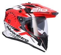 AXOR Helmets Casco Adventure X-Cross D/V Speedometer Rojo y Blanco Totalmente Homologado (S 55/56)