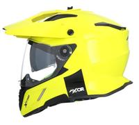 AXOR Helmets Casco Off Road Modelo X-Cross Adventure Amarillo Flúor Totalmente Homologado 22.06 (S 55/56)