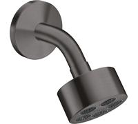 hansgrohe AXOR One ducha de techo 75 1jet EcoSmart con brazo de ducha, 48490340, Color: Cromo negro cepillado