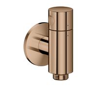 AXOR One de hansgrohe tope de conexión a la pared con válvula de cierre, 48781300, Color: Oro rojo pulido