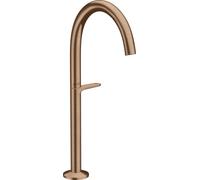 hansgrohe AXOR One grifería de lavabo Select+ 260 para lavabos con juego de desagüe Push-Open, 165 mm de proyección, 48030310, Color: Oro rojo cepillado
