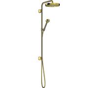 Hansgrohe Axor Showerpipe 280 1jet, montaje empotrado, 48790, Color: Óptica Oro Pulido