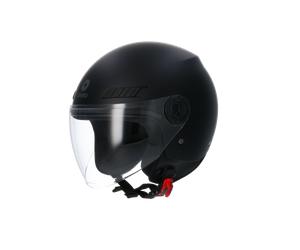 AXOR SH-62 KIOTO mate casco jet con pantalla - Color: NEGRO, Talla: Talla XL