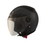AXOR SH-62 KIOTO negro casco jet con pantalla - Color: NEGRO, Talla: Talla S