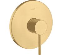hansgrohe AXOR Starck Mezclador monomando de ducha empotrado con mango de ping, 10616250, Color: Óptica de oro cepillado