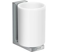 Axor Universal Rectangular recipiente para cepillos de dientes blanco-cromo 42604000