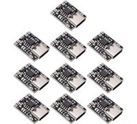 Axorafow 10 Pcs Tp4057 Estado de Proyectos Electrónicos y 1a Tablero de Carga Diy Teniendo Banco Usb-c Li-