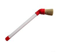 Axorafow 10 pulgadas sin arañazos curvado con cerdas mango resistente químicamente neumático talón cepillo rueda limpieza llantas sintético detallado herramienta ventilación costuras