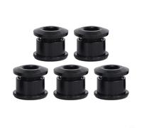 Axorafow 5 pernos de cadena individuales 7075 sujetadores ligeros de rueda de cadena CNC mecanizados con pantalla anodizada - negro, rojo, dorado, azul (negro)