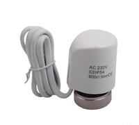 Axorafow AC230V Actuador térmico M30x1.5mm Válvula de radiador de calefacción de suelo normalmente abierto, compatible con controladores programables, blanco (alambre de aluminio) (alambre de aluminio