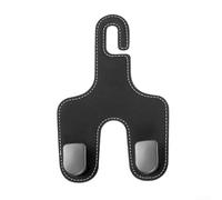 Axorafow Asiento de coche Ganchos traseros Reposacabezas Carga 20kg Cuero Teléfono Soporte Organizador de almacenamiento Bolsa de comestibles Lugar no destructivo Negro (negro)