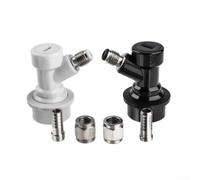 Axorafow Ball Lock - Juego de desconexión de barriles de cerveza casera, 3/16 pulgadas de líquido y púas de línea de 5/16 pulgadas, conector de grifo dispensador de equipo de preparación (blanco)