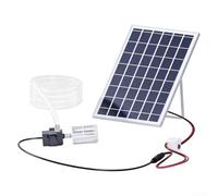 Axorafow Bomba de fuente solar sumergible de 10 W con panel de 9 V, bomba de agua de caudal de 240 l/h para jardín, estanque, acuario, incluye tubo de 2 m y filtro, decoración al aire libre (con