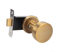 Axorafow Cerradura de puerta invisible sin llave de acero inoxidable 304 de una sola cara para puertas interiores de 35 a 55 mm, plateado/negro/bronce (amarillo)