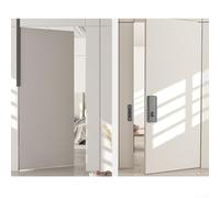 Axorafow Cerradura electrónica de madera invisible para interior - Puertas Acceso Ic Card Cerradura de puerta ABS Puerta antirrobo Material Interior Cerradura de seguridad (negro)