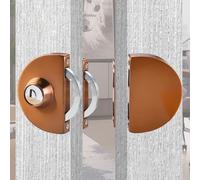 Axorafow Cerradura negra sin marco para puertas de doble balanceo, acero inoxidable, doble perno de 60 mm, puerta de vidrio máximo, dorado/dorado/rosa mate deslizante para acabado (oro rosa)