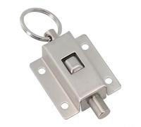 Axorafow Cerrojo de puerta de acero inoxidable - Cerradura deslizante automática con resorte que tiene para tirador de anillo, cuerpo de 40 x 37 mm, perno de extensión de 11 mm para puertas interiores