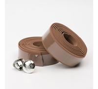 Axorafow Cinta de goma para manillar de carretera y bicicletas - 2,8 cm de ancho x 200 cm de largo, absorbe los golpes y antideslizante, incluye 2 rollos + 2 extremos, 8 colores (marrón)