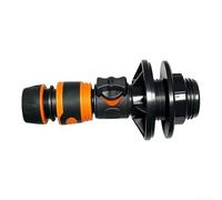 Axorafow Conector de tanque de PVC con válvula de 3/4 pulgadas, accesorio de pezón de goma de conexión rápida con cinta de sellado rosa, mangueras de riego de jardín y tanques de almacenamiento, fugas