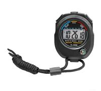 Axorafow Cronómetro digital con memoria de 2 vueltas, temporizador de 1/100 segundos para natación, correr, gimnasio, entrenamiento deportivo, color negro, paquete de 2 (82 x 62 x 24 mm, 43 g)