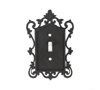 Axorafow Cubiertas góticas para enchufes, placa de pared victoriana para interruptor de luz para decoración de oficina en casa, panel de plástico de policarbonato de 4.57 x 6.93 pulgadas, decoración