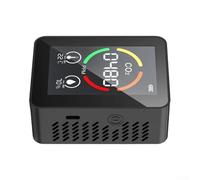 Axorafow Detector de dióxido de carbono con monitor de temperatura y humedad, medidor de infrarrojos Uso de oficina en casa, real- (negro)