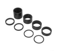 Axorafow Espaciadores de auriculares de carbono para horquilla de 28,6 mm - Arandelas ultraligeras de fibra de carbono completa (1 mm/2 mm/3 mm/5 mm/10 mm/15 mm/20 mm/30 mm), juego de 8 piezas