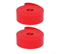 Axorafow Forro de tubo de bicicleta - Paquete de 2 almohadillas de PVC antipinchazos para neumáticos de 24 pulgadas, 26 pulgadas, 27.5 pulgadas, 29 pulgadas y 700 C, se adapta entre la cinta de llanta