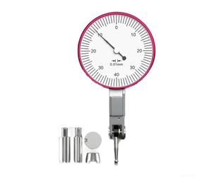 Axorafow Indicador de prueba de palanca 0-0,8 mm, rango de 0,002 mm, cuerpo de latón de graduación, punto de inversión automática, mecanizado e ingeniería (grande 0-0,8 mm)