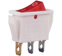 Axorafow Interruptor basculante electrónico con purificador de luz, control de botón de 2 pines y 3 pines, función de calefacción indicador rojo, sistemas domésticos de repuesto compactos de 30 mm x