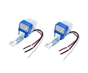 Axorafow Interruptor de control de luz automático de 220 V, sensor crepuscular, farola, jardín, porche al aire libre, 2200 W, carga máxima de 10 m, rango de 2 unidades