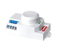 Axorafow Interruptor de inducción inteligente de 220 V y 5,8 G: detector de microondas con retardo de tiempo para control automático de iluminación